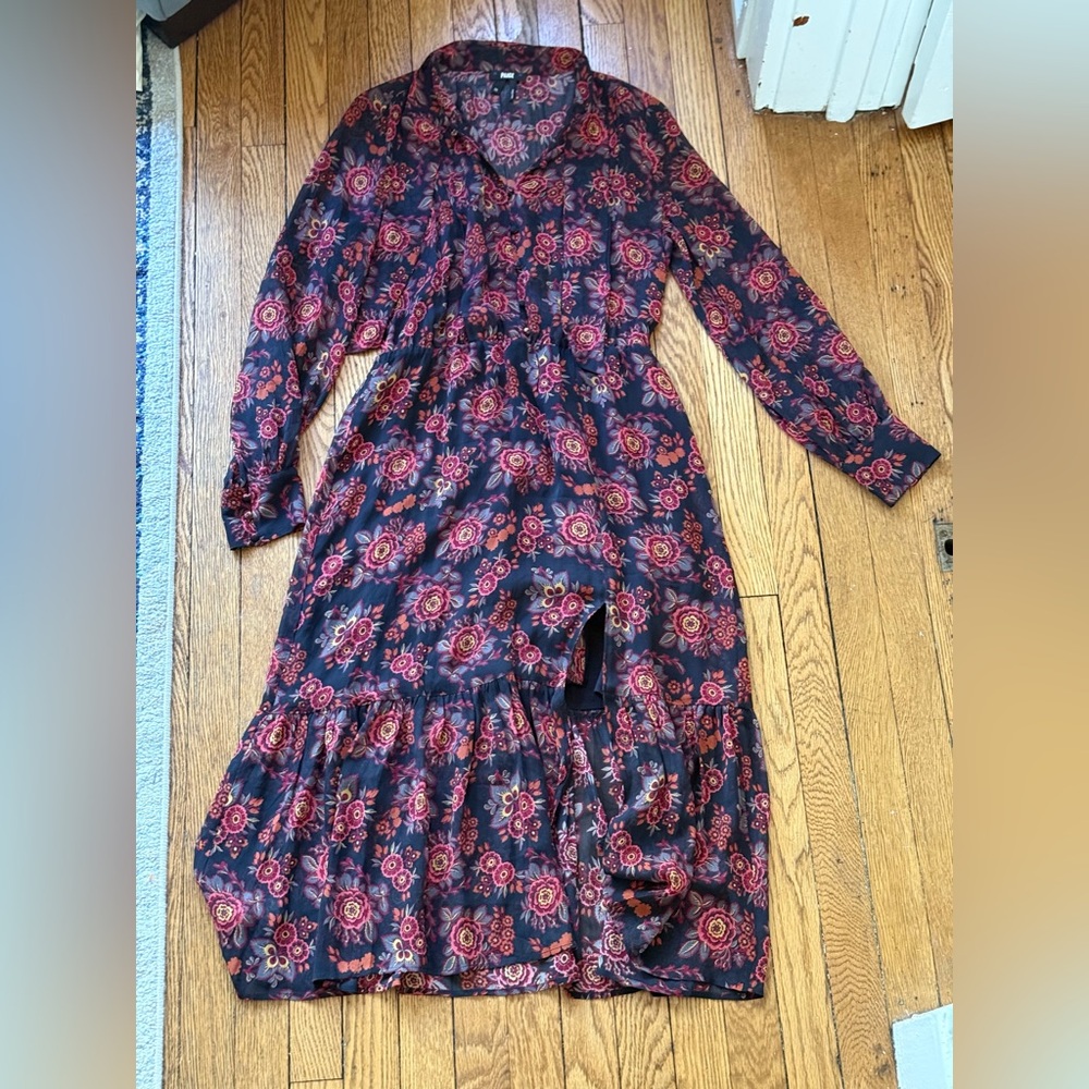 PAIGE Floral Long Sleeve Dress - Size Medium